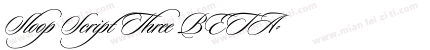 Sloop Script Three BETA字体转换